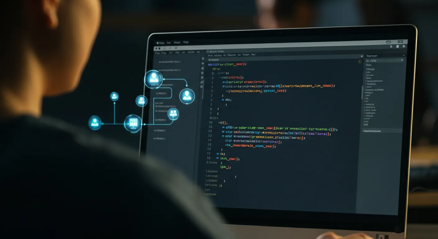 Featured image for llms.txt: Complete 2026 Guide to AI Crawler Optimisation A code editor displaying a structured llms.txt file with sections for brand, products, and key claims, with a network diagram showing ingestion by ChatGPT, Claude, and Perplexity crawlers.