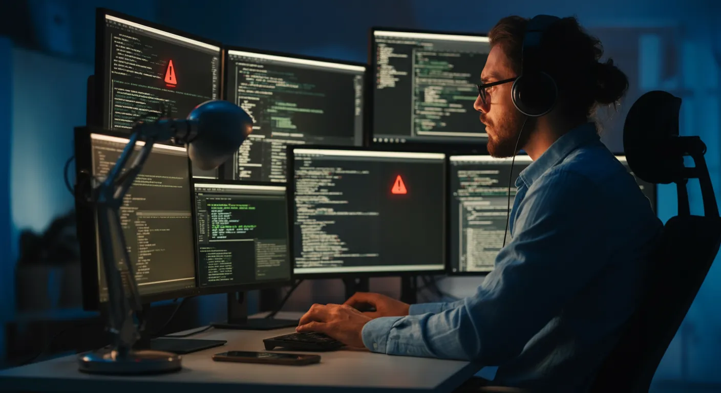 Featured image for Why 95% of AI Agents Failed in Production in 2025? AI agents failing in production environments with error indicators