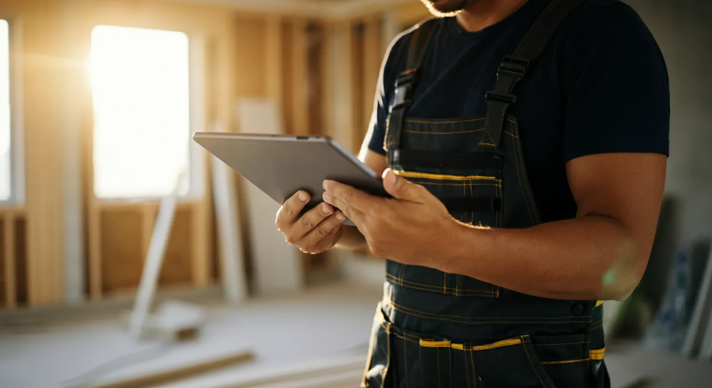 Fast loading remodeling company website on mobile