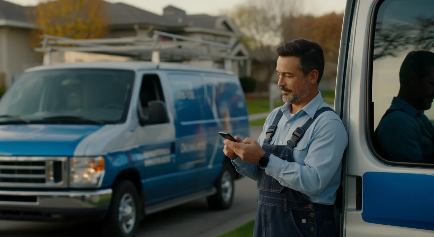 Professional scene related to lead generation for home service businesses