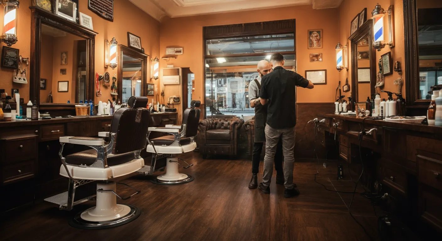 SEO strategies for barbershop businesses showing search rankings and local map results