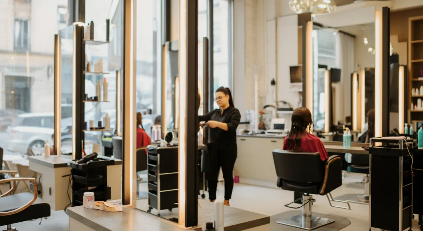 SEO strategies for hair salon businesses showing search rankings and local map results