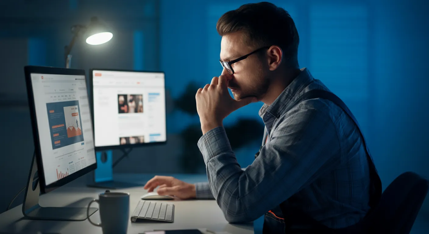 Website analytics showing poor performance