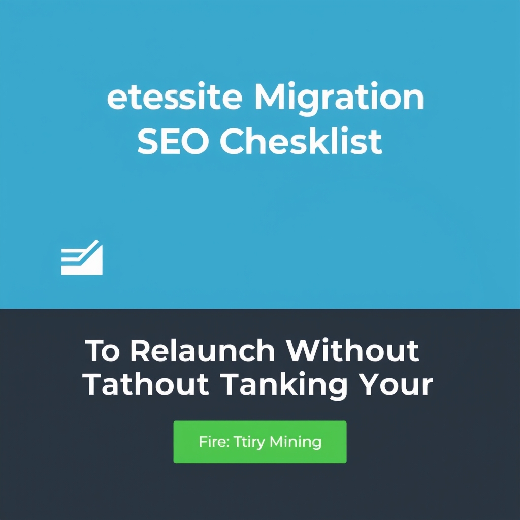 Developer reviewing a website migration checklist on a laptop with search console data showing stable rankings