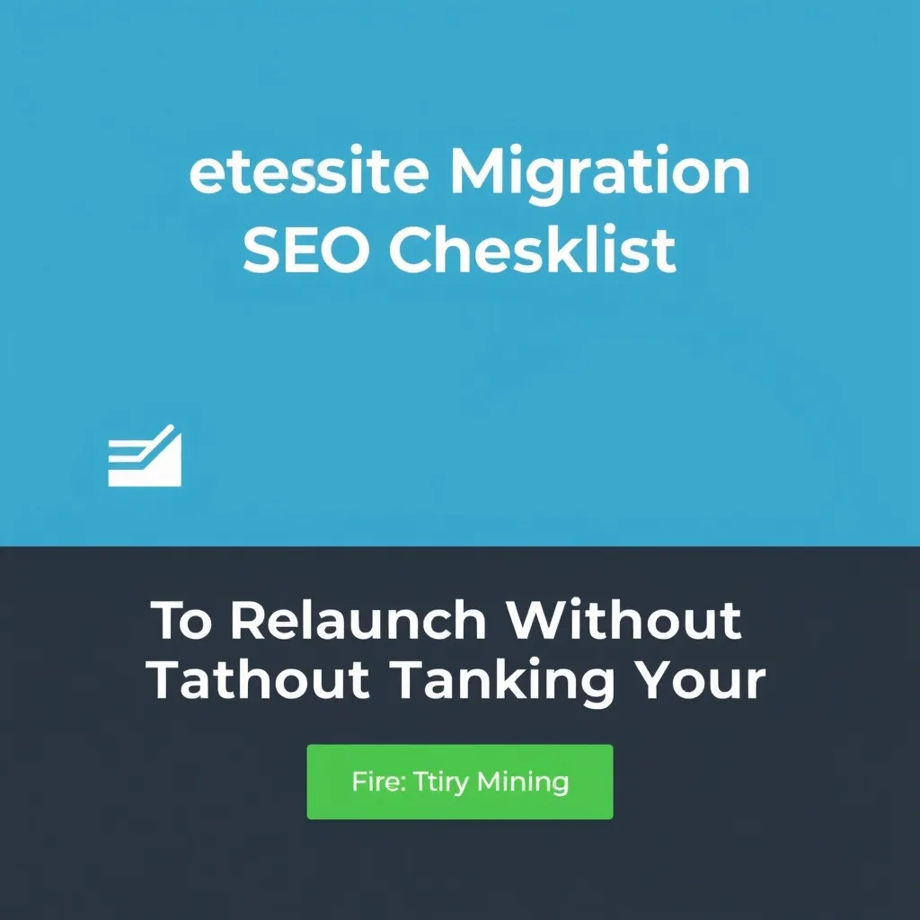 Developer reviewing a website migration checklist on a laptop with search console data showing stable rankings