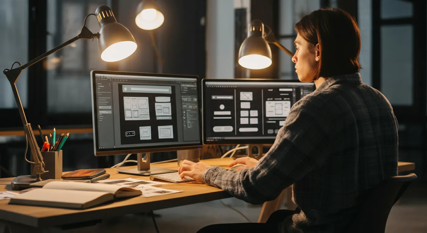 Before and after comparison of a small business website redesign showing modern clean layout