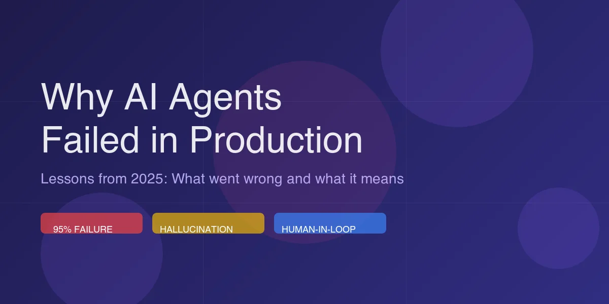 AI agents failing in production environments with error indicators